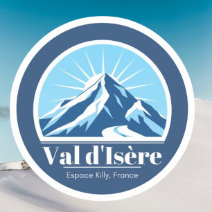 Skigebiet Val d'Isère Frankreich Aufkleber