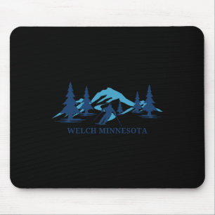 Skigebiet Welch Minnesota Skifahren Skifahrer Mousepad