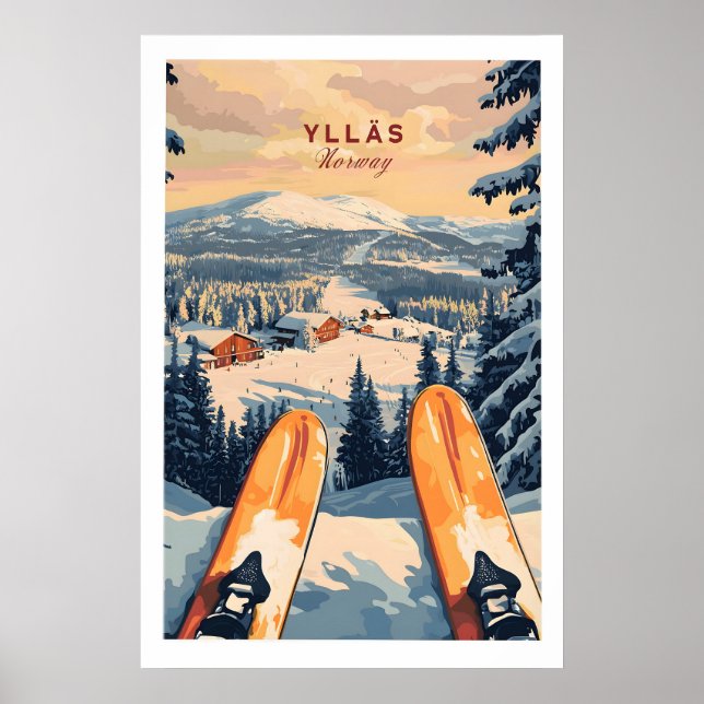 Skigebiet Ylläs Druck 1 Poster (Vorne)