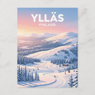 Skigebiet Ylläs Finnland Postkarte