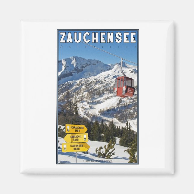 Skigebiet Zauchensee Magnet (Vorne)