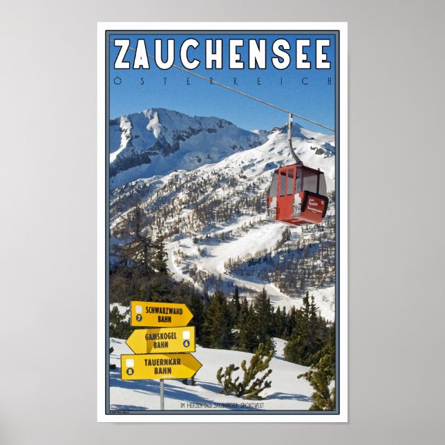 Skigebiet Zauchensee Poster (Vorne)