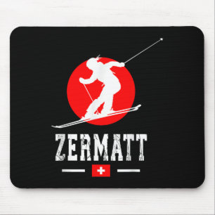 Skigebiet Zermatt Alpen Schweizer Berge Schweiz Mousepad