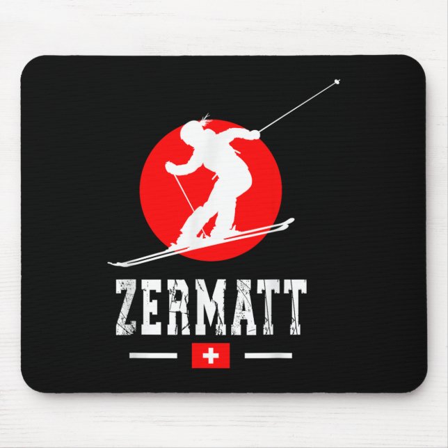 Skigebiet Zermatt Alpen Schweizer Berge Schweiz Mousepad (Vorne)