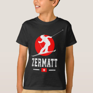 Skigebiet Zermatt Alpen Schweizer Berge Schweiz T-Shirt