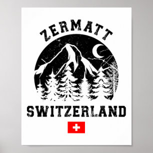 Skigebiet Zermatt Schweiz Alpen Alpinski  Poster