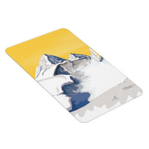 Skigebirge Magnet