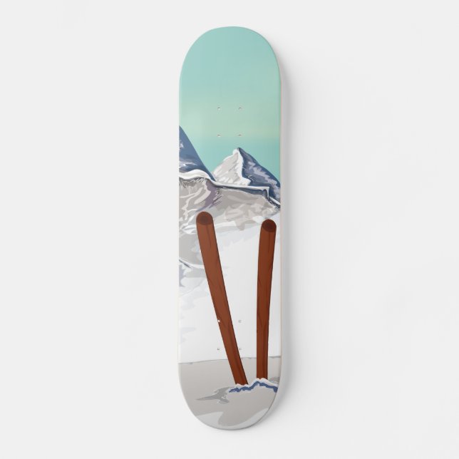 Skigebirge Skateboard (Vorderseite)
