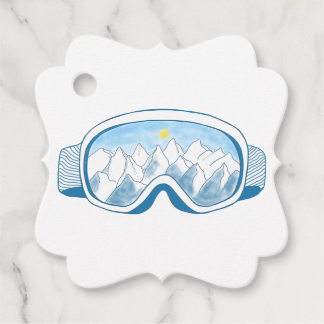 Skigelände Geschenkanhänger (Vorderseite)