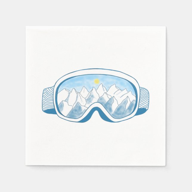 Skigelände Serviette (Vorderseite)