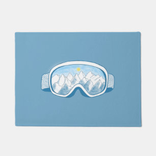 Skiggles Berge Spiegelungen Illustration Fußmatte