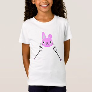 Skihasen mit Skistöcken T-Shirt