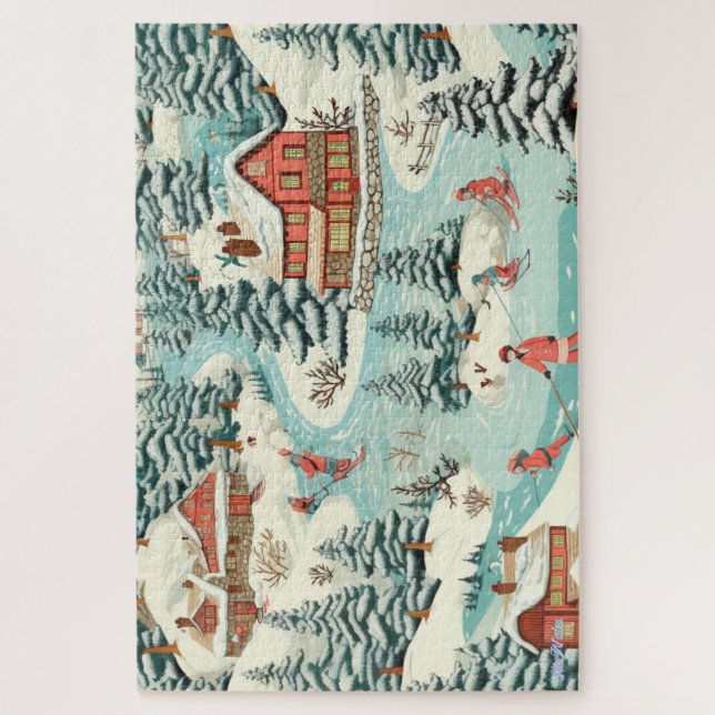 Skihütte Schneeberg 1014 pcs Puzzle (Vertikal)