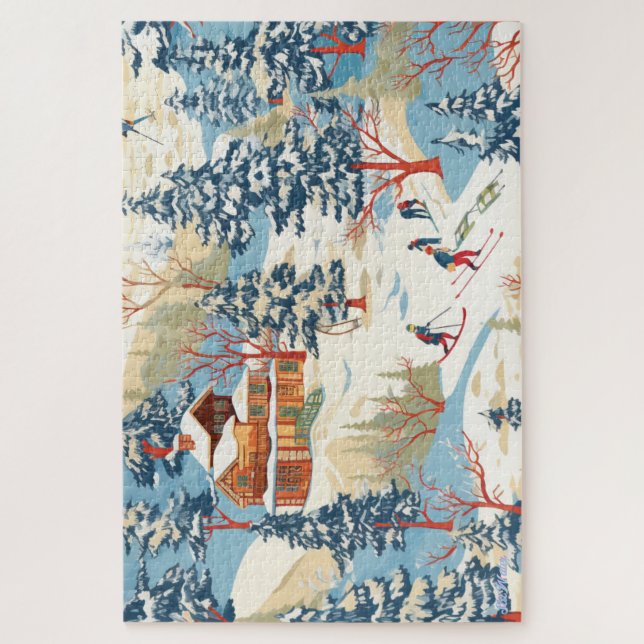 Skihütte Schneeberg 1014 pcs Puzzle (Vertikal)