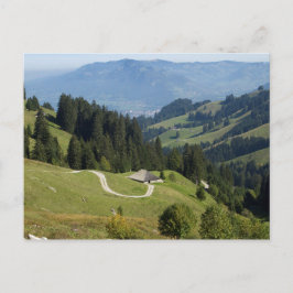 Skihütten in der Schweiz Postkarte