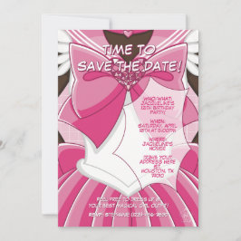 [SKIII] Rosa Magical Girl Geburtstagseinladung Einladung