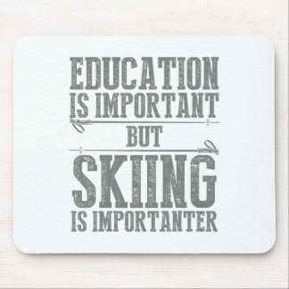 Skiing Art For Men Women Kids Winter Sport Ski Lov Mousepad