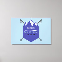 SKIING Bar Bat Mitzvah Memory Sign-In-Board