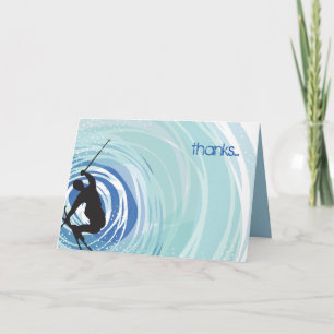 SKIING Bar Mitzvah Danke Karte