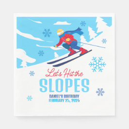 Skiing Birthday Lasst uns die Pisten von Napkins t Serviette