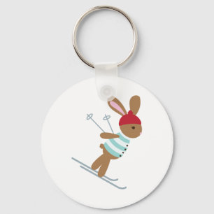 Skiing Bunny Schlüsselanhänger