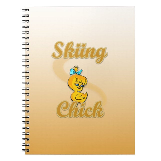 Skiing Chick Notizblock (Vorderseite)
