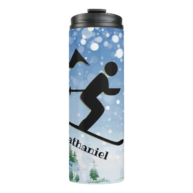 Skiing Design Thermal Tumbler Thermosbecher (Vorderseite)