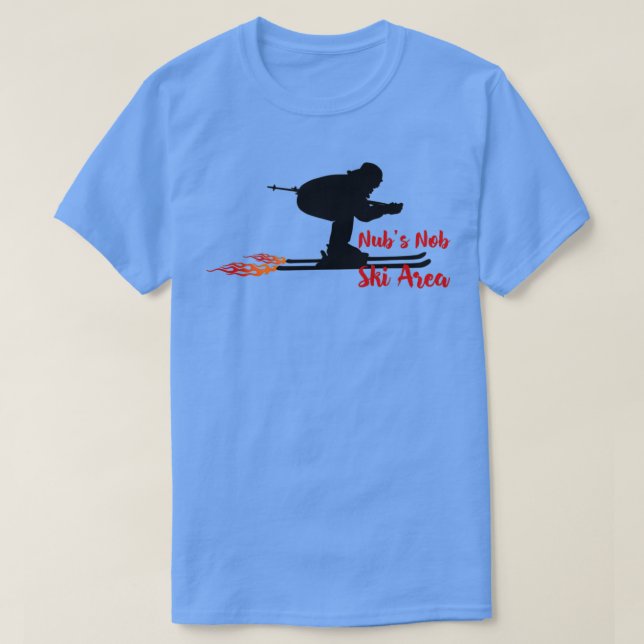 Skiing in Nubs Nob Ski Area T-Shirt (Design vorne)