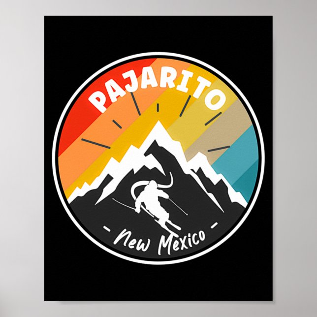 Skiing In Pajarito New Mexico  Poster (Vorne)