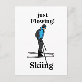 Skiing Just Flowing Skier Postkarte