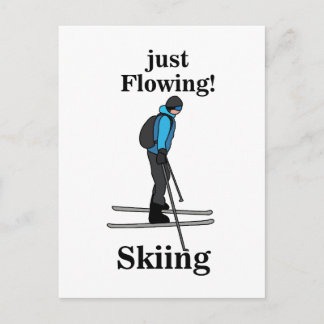 Skiing Just Flowing Skier Postkarte