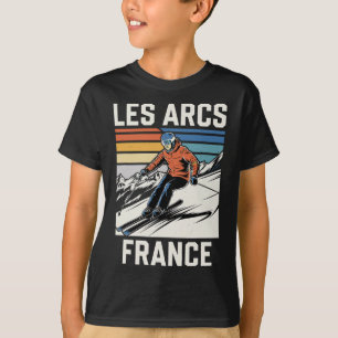 Skiing Les Arcs Frankreich T-Shirt
