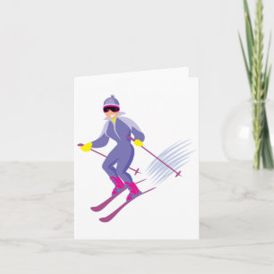 Skiing Note Cards Karte
