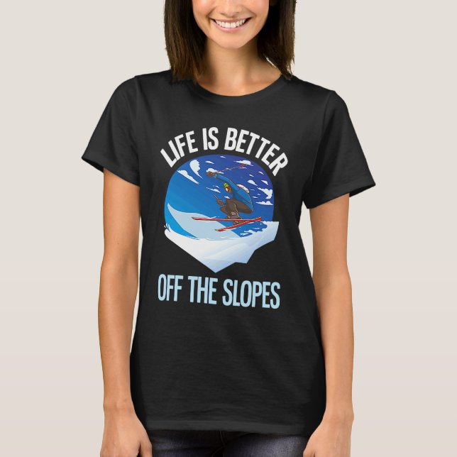 Skiing  Off The Slopes  Free Riding T-Shirt (Vorderseite)