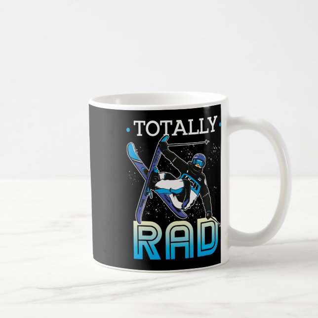 Skiing Outfit Nordic Skier Ski Totally Rad  Kaffeetasse (Rechts)