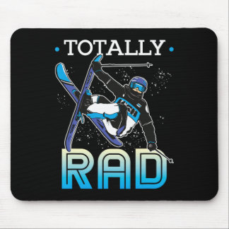 Skiing Outfit Nordic Skier Ski Totally Rad  Mousepad