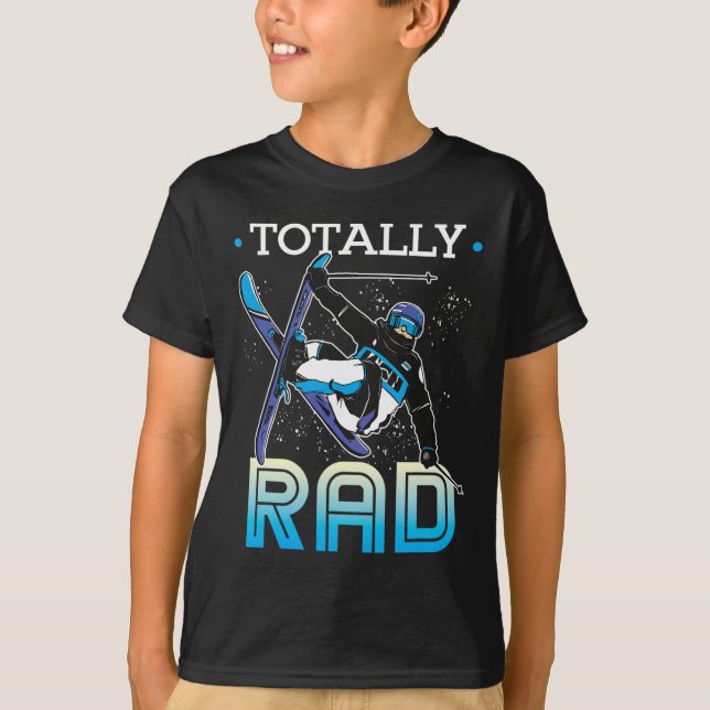 Skiing Outfit Nordic Skier Ski Totally Rad  T-Shirt (Vorderseite)