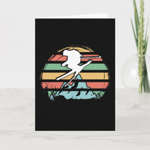 Skiing Retro Karte