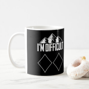 Skiing Snowboard IM Difficult Skier Winter Sports Kaffeetasse