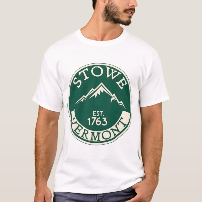 SKIING STOWE VERMONT SKI MOUNTAINS SNOWBOARD � Spi T-Shirt (Vorderseite)