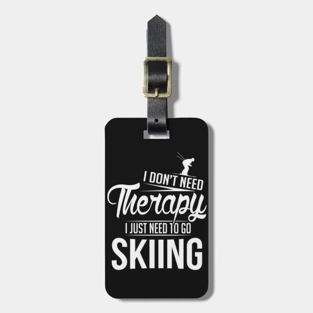 ***SKIING THERAPIE*** GEPÄCKANHÄNGER (Vorderseite vertikal)