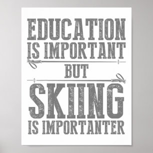 Skikunst Für Männer Frauen Kinder Wintersport Ski Poster