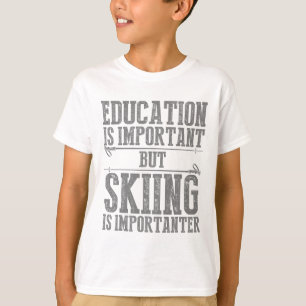 Skikunst Für Männer Frauen Kinder Wintersport Ski T-Shirt