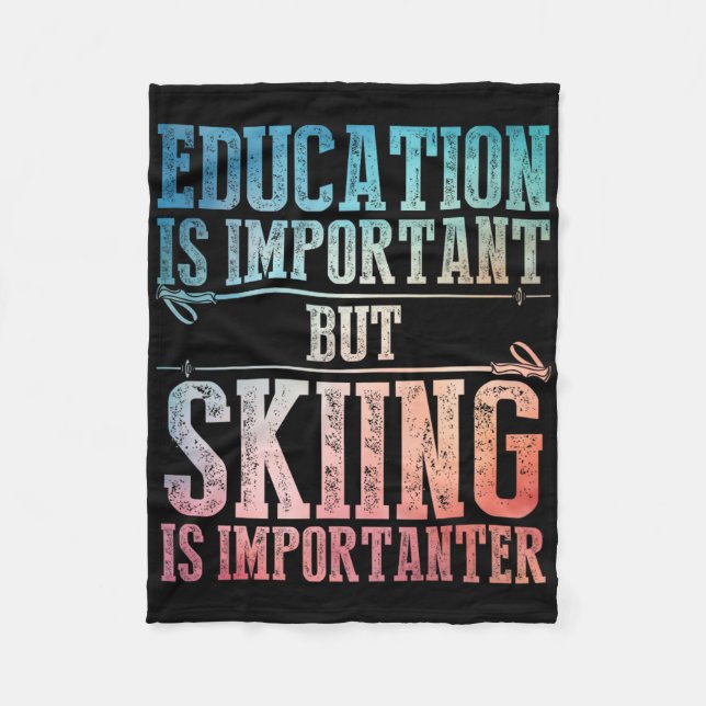 Skikunst für Männer Frauen Kinder Wintersport Skil Fleecedecke (Vorderseite)