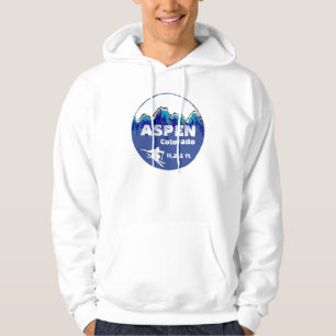 Skikunst-Typen Hoodie Aspen Colorado blauer