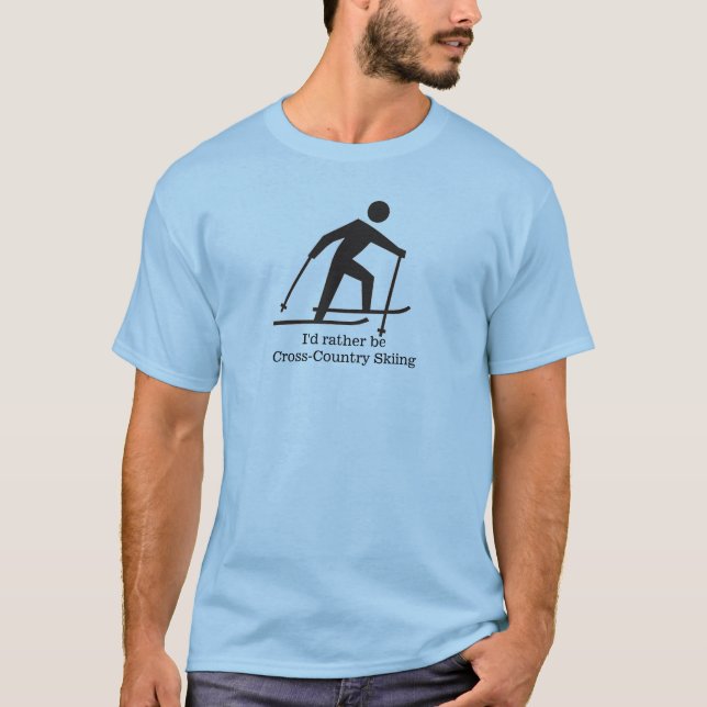 Skilanglauf-Design-Hemd T-Shirt (Vorderseite)