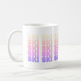 Skilanglauf Multicolor moderne Schriftart Frauen Kaffeetasse