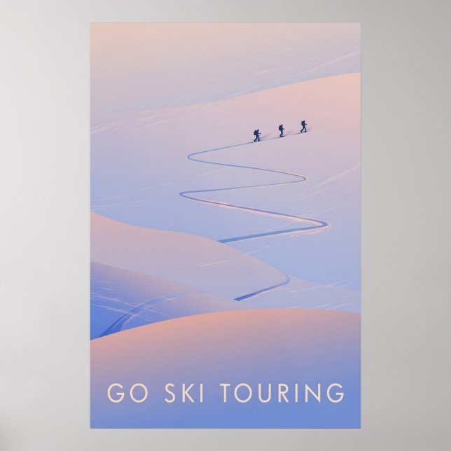 Skilanglauf Reiseplakat Poster (Vorne)