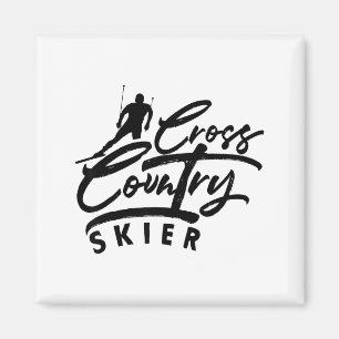 Skilanglauf Skifahrer xc Ski Wintersport Magnet
