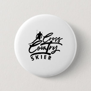 Skilanglauf Skifahrer Xc Ski Wintersport Schnee Button